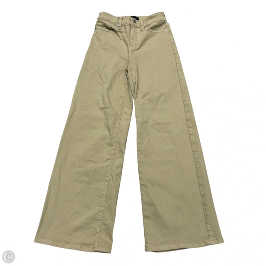 Jeans Wide Leg By Banana Republic In Cream Denim, Size: 0