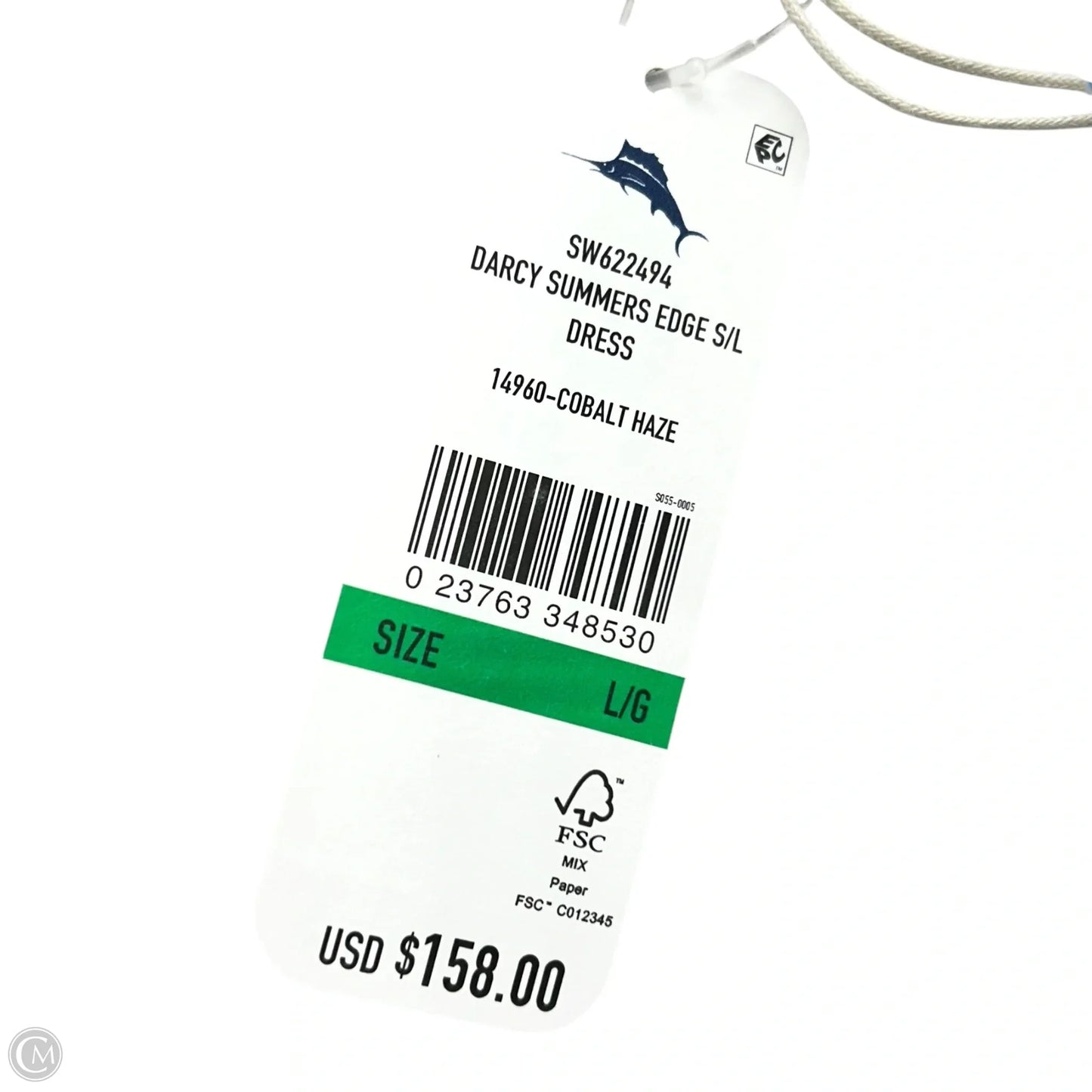 Dress Casual Midi By Tommy Bahama In Blue & White, Size: L
