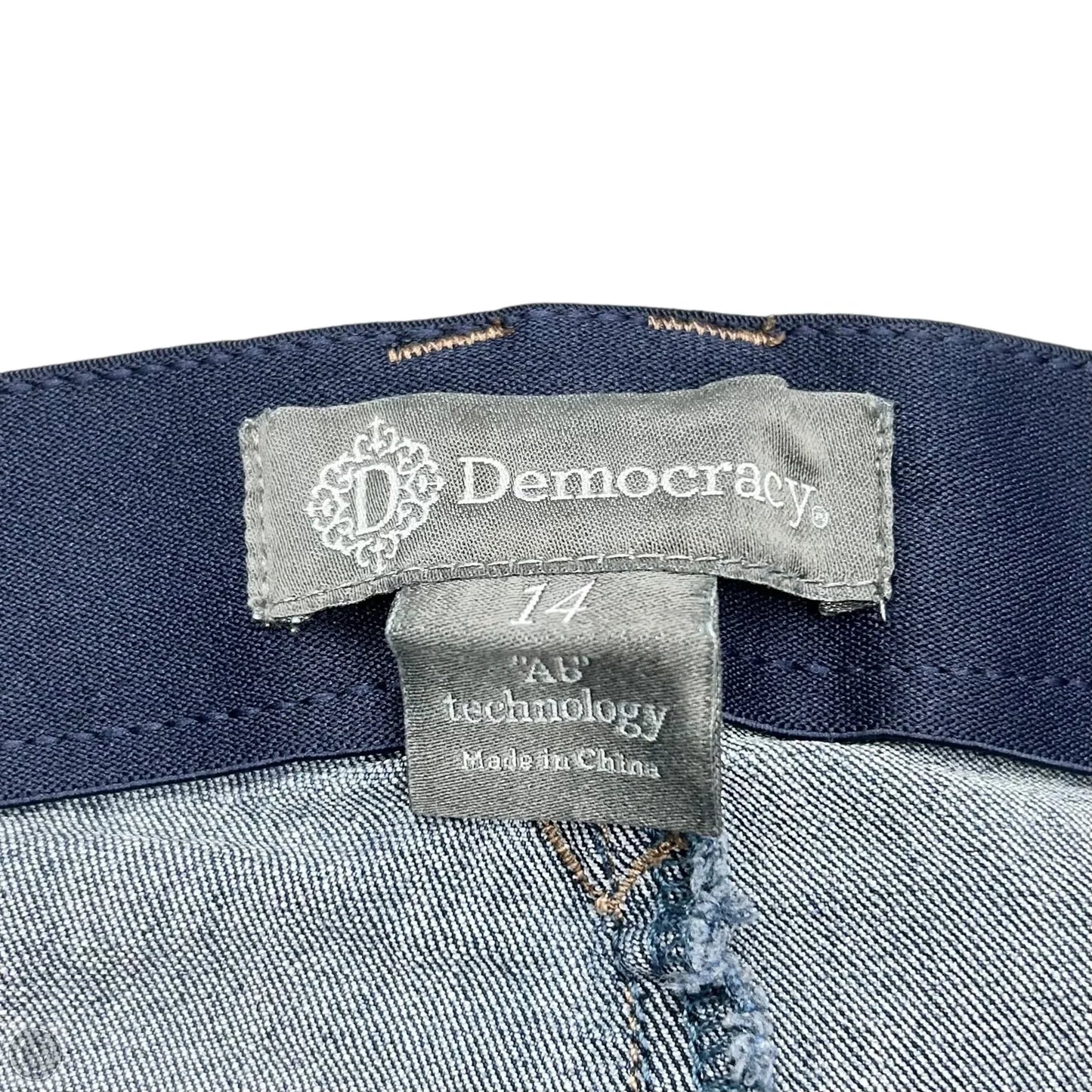 Jeans Straight By Democracy In Blue Denim, Size: 14