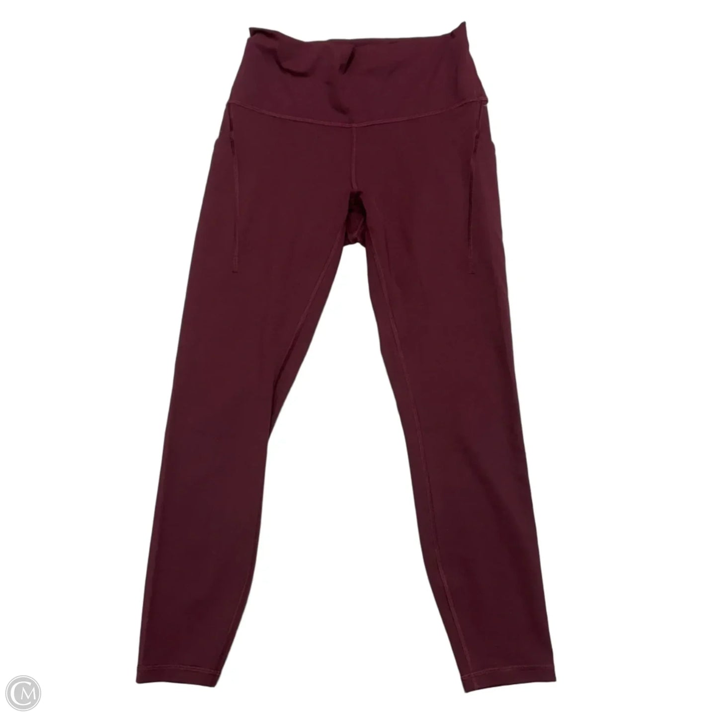 Athletic Leggings By Lululemon In Maroon, Size: M