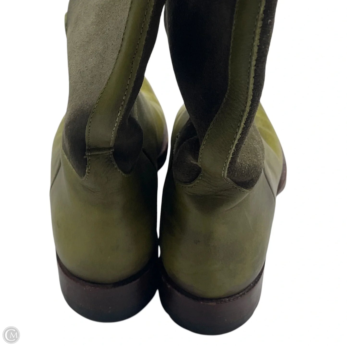 Boots Mid-calf Flats By Vibram In Green, Size: 8