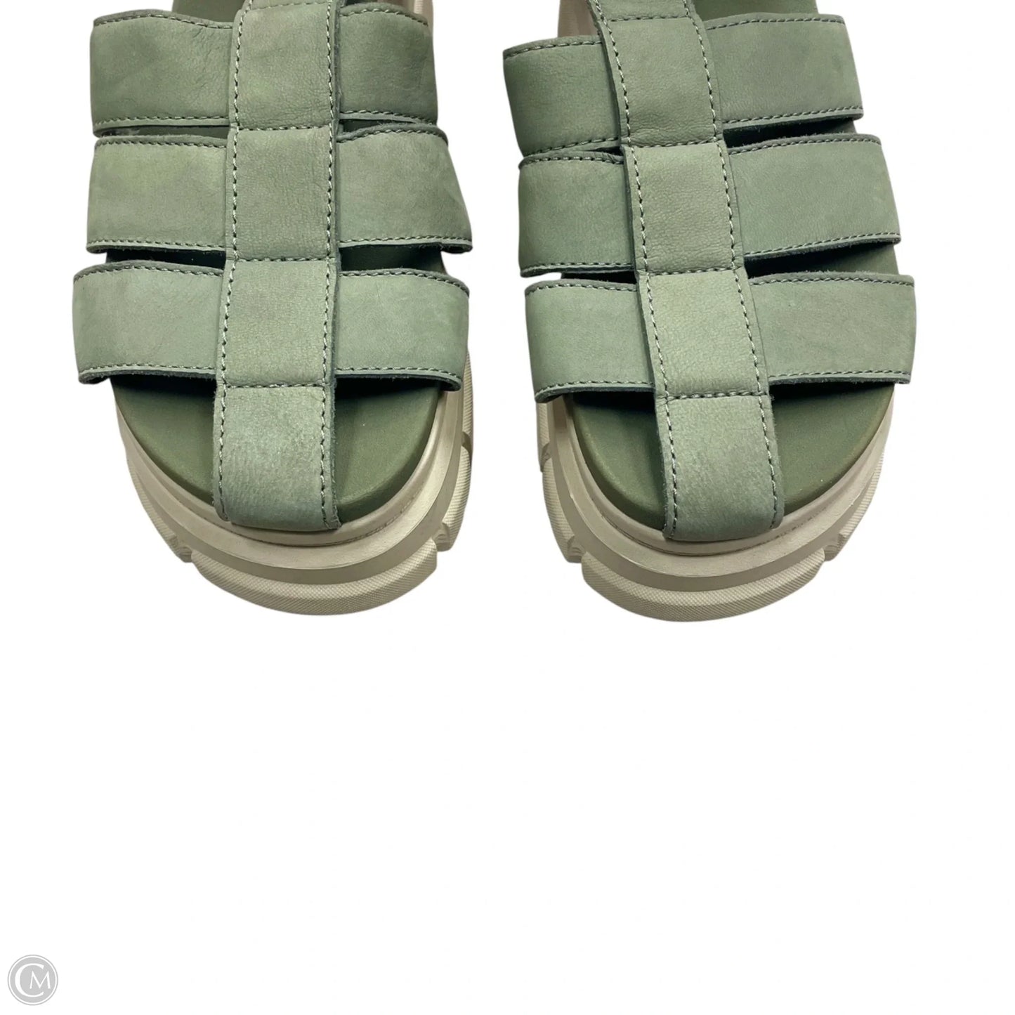 Sandals Designer By Ugg In Green, Size: 8.5