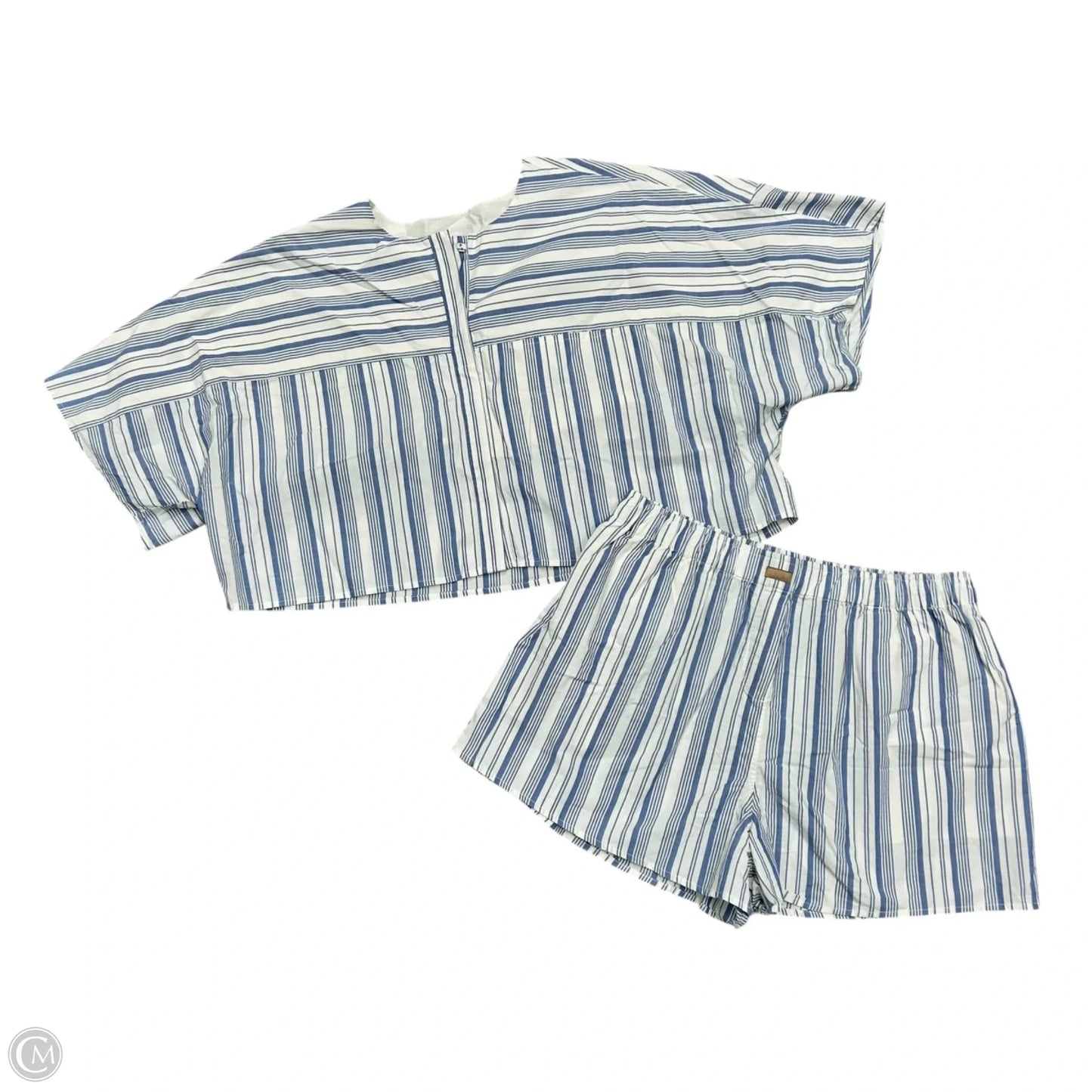 Shorts Set By Lunya In Striped Pattern, Size: L