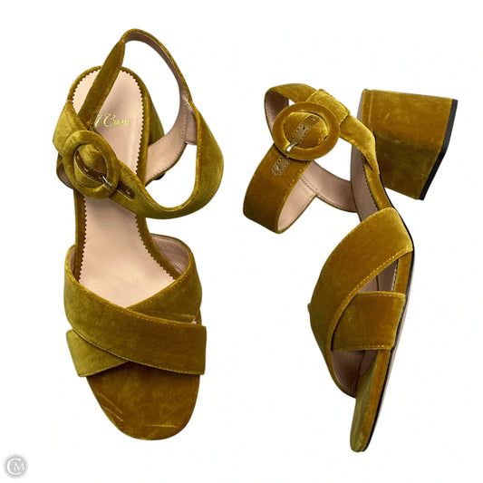 Sandals Heels Block By J. Crew In Yellow, Size: 9
