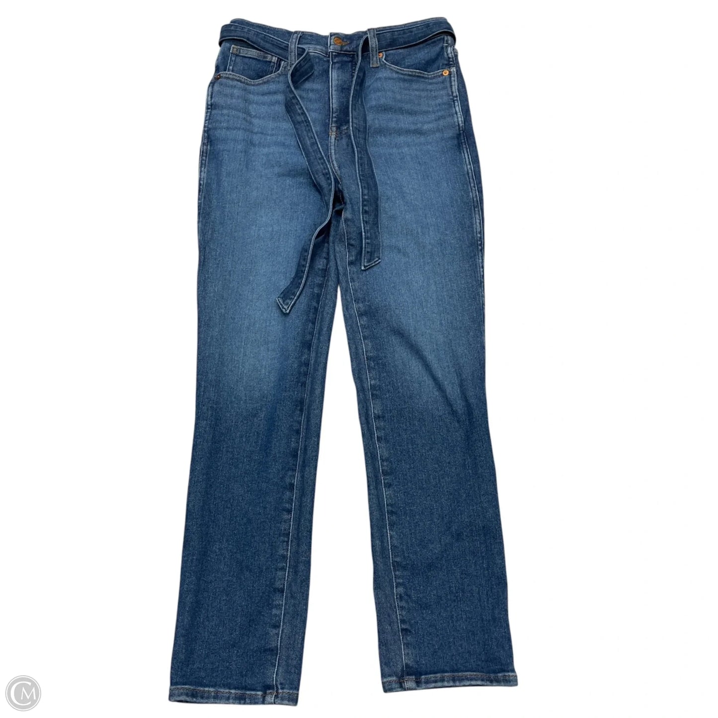 Jeans Straight By Madewell In Blue Denim, Size: 8