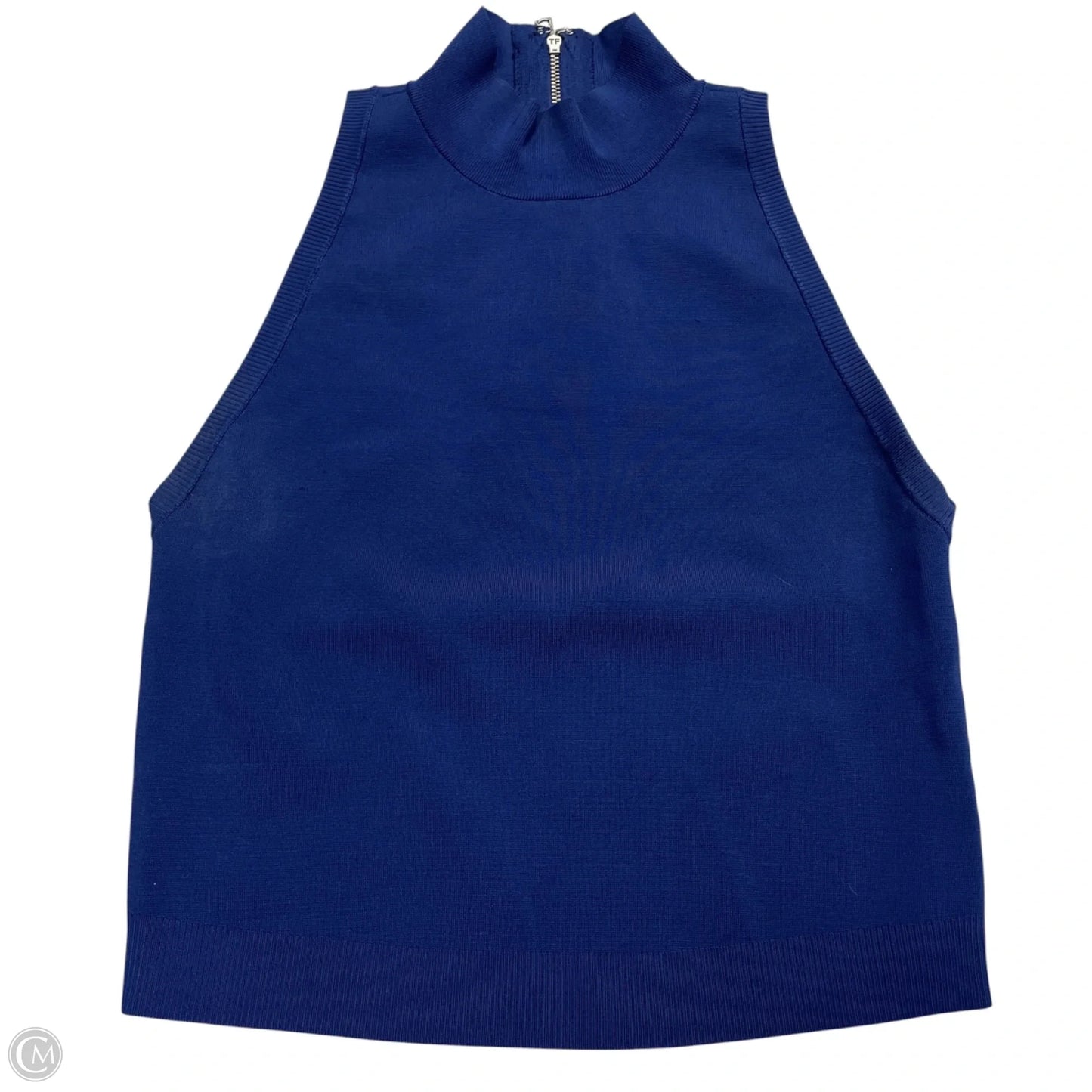 Top Sleeveless Designer By Alice + Olivia In Blue, Size: L