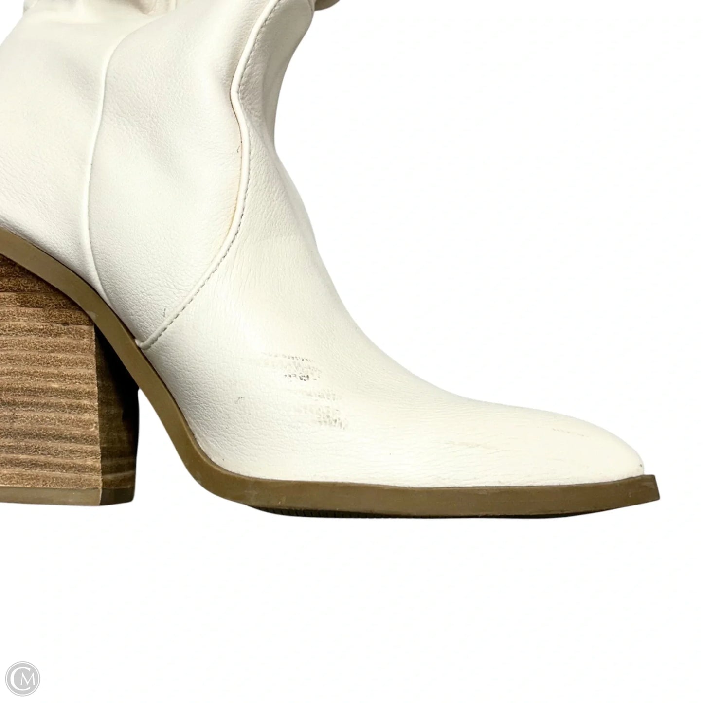 Boots Mid-calf Heels By Tang Tang In Ivory, Size: 7
