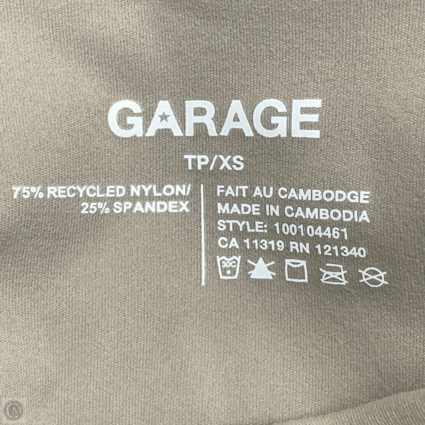 Athletic Leggings By Garage In Beige, Size: Xs