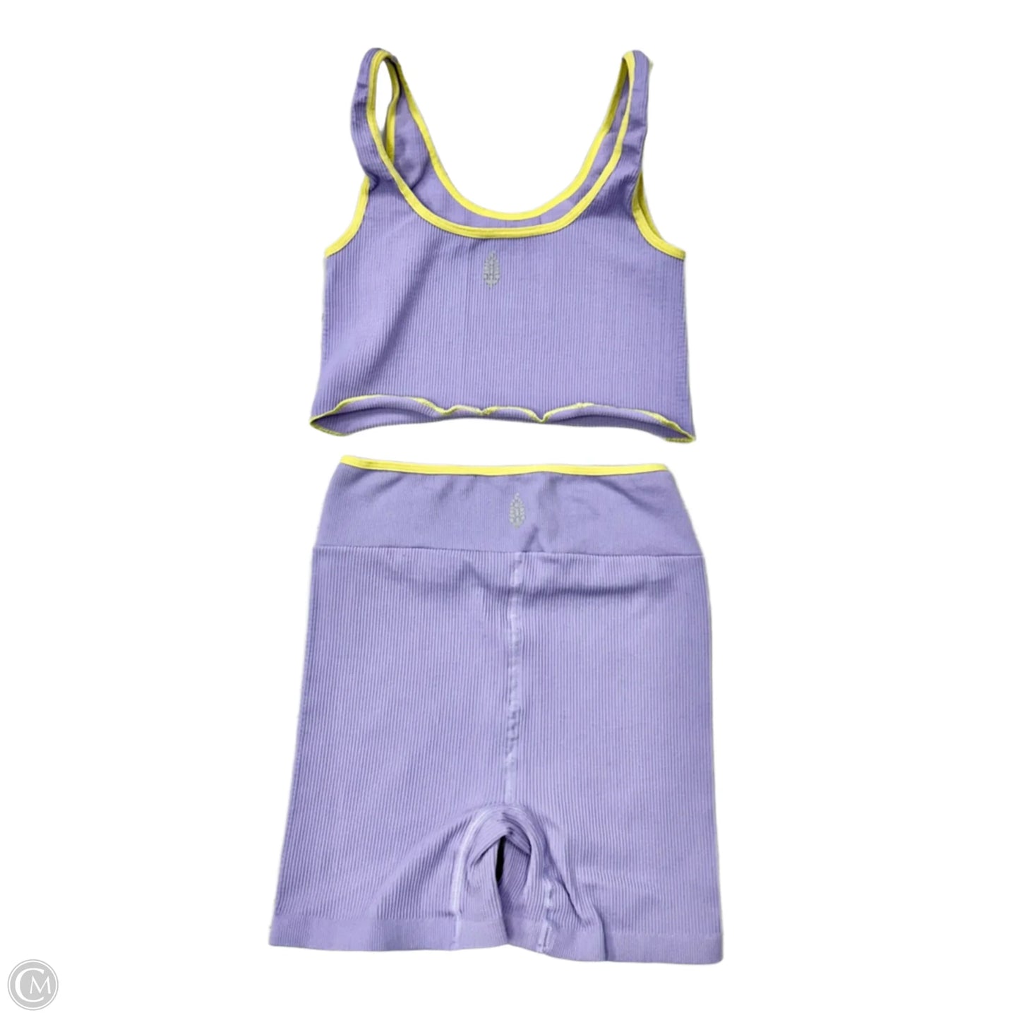 Athletic Shorts 2pc By Free People In Green & Purple, Size: Xs/S