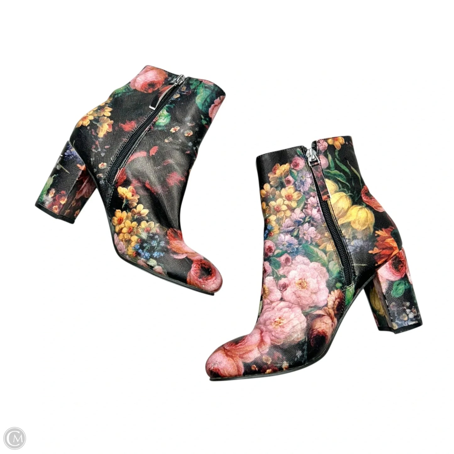Boots Ankle Heels By Diba In Floral Print, Size: 8