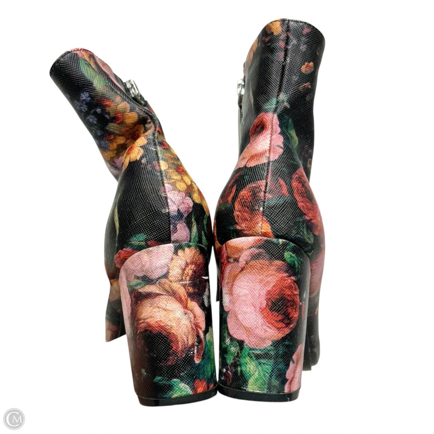 Boots Ankle Heels By Diba In Floral Print, Size: 8