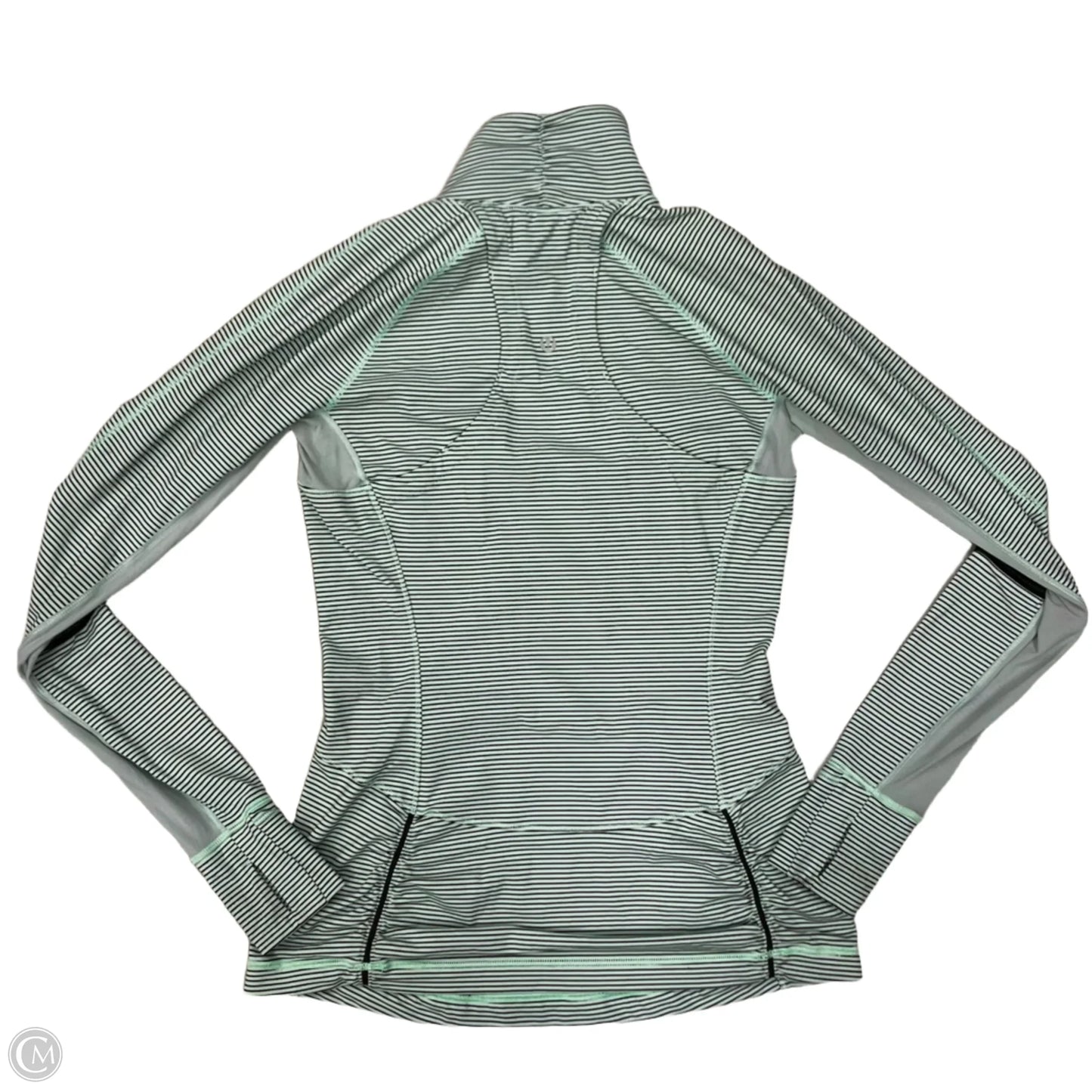 Athletic Jacket By Lululemon In Striped Pattern, Size: S