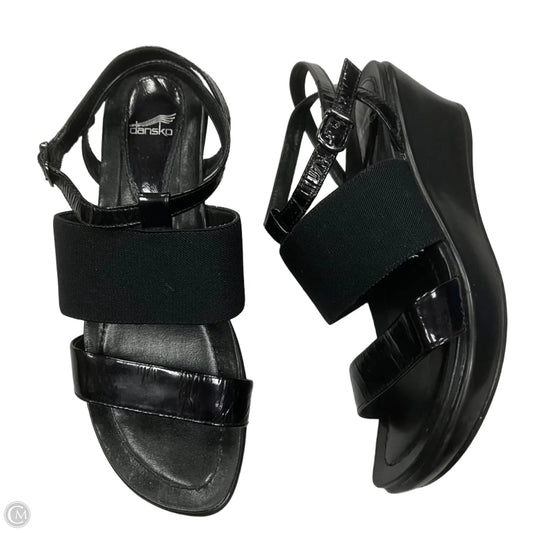 Sandals Heels Platform By Dansko In Black, Size: 6.5