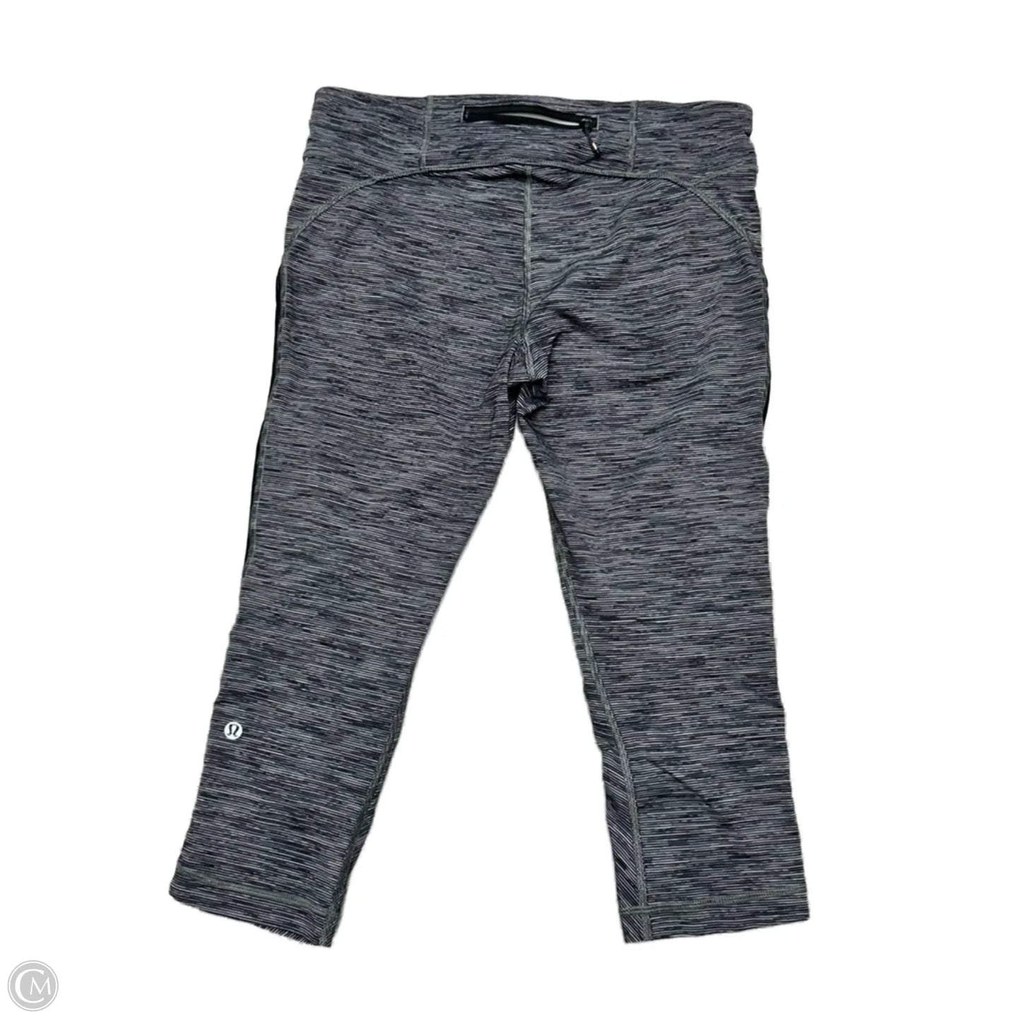 Athletic Leggings Capris By Lululemon In Blue & Grey, Size: M