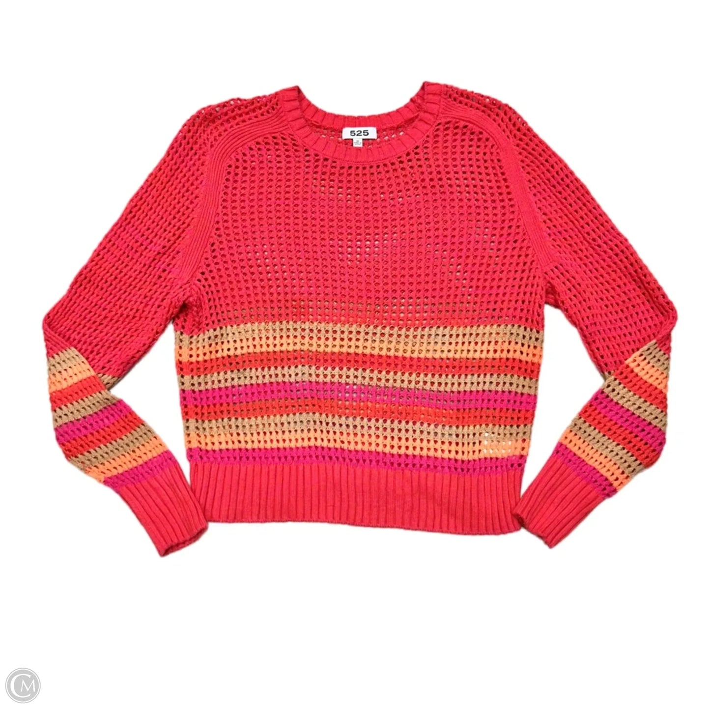Sweater By 525 In Pink & Red, Size: M