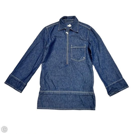 Tunic Long Sleeve By Pilcro In Blue Denim, Size: Xxs
