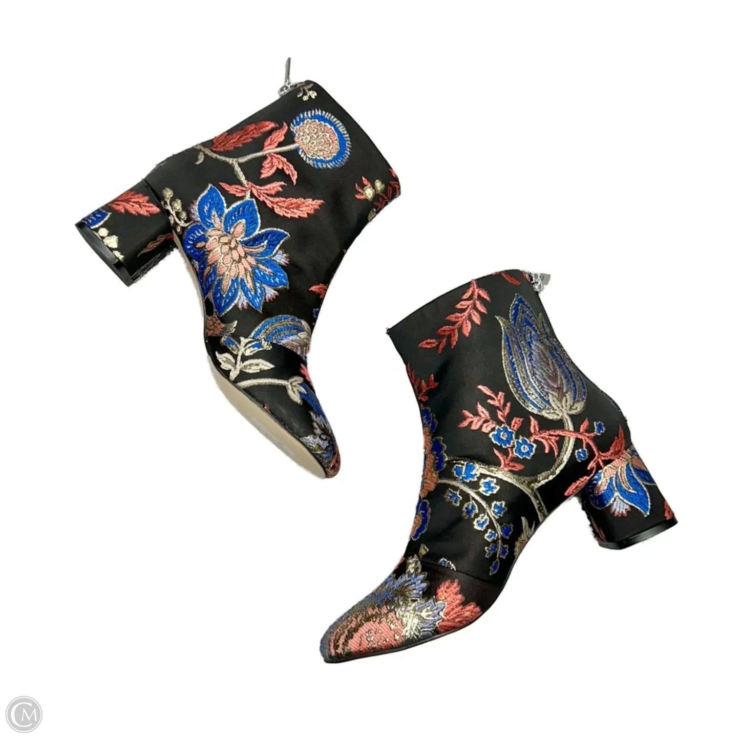Boots Ankle Heels By Zara In Multi-colored, Size: 7.5