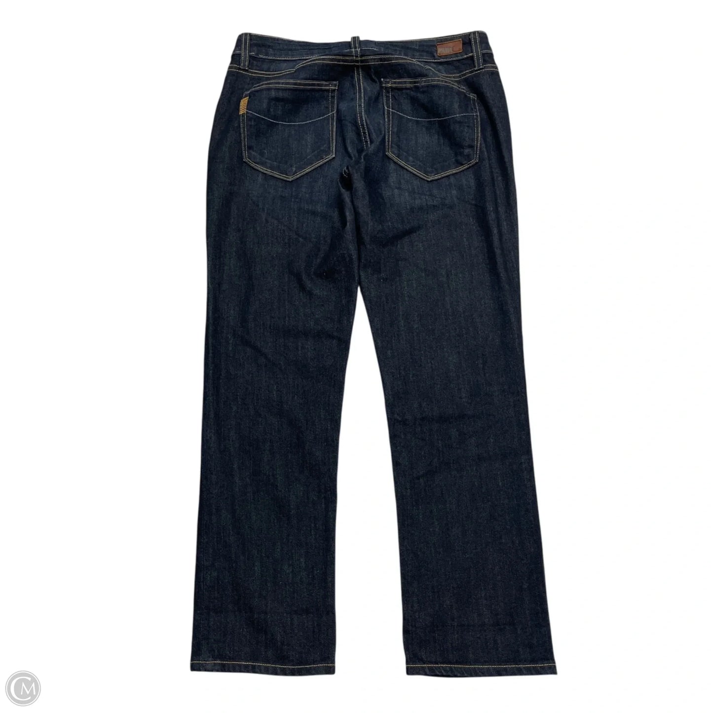 Jeans Straight By Paige In Blue Denim, Size: 4