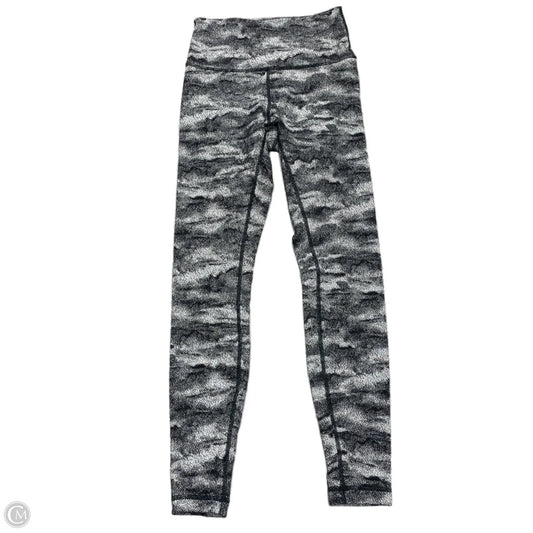 Athletic Leggings By Lululemon In Black & White, Size: M