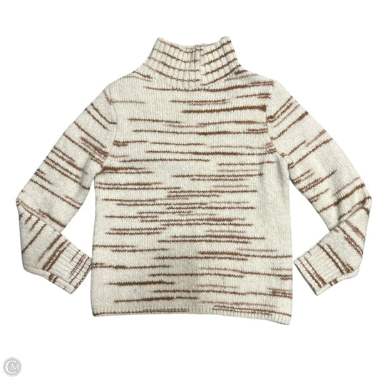 Sweater By Banana Republic In Tan & White, Size: S