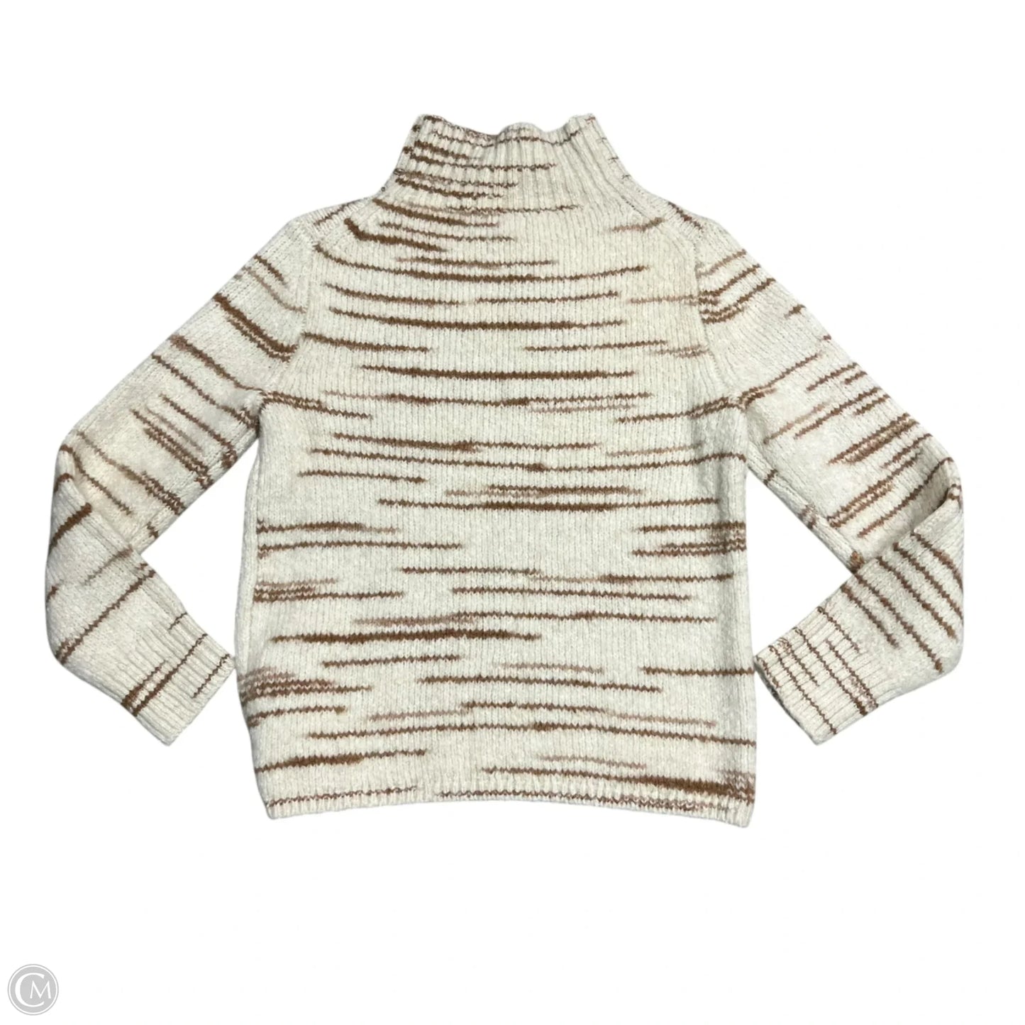 Sweater By Banana Republic In Tan & White, Size: S