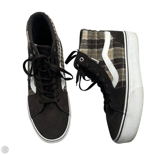 Shoes Flats By Vans In Brown & Cream, Size: 9