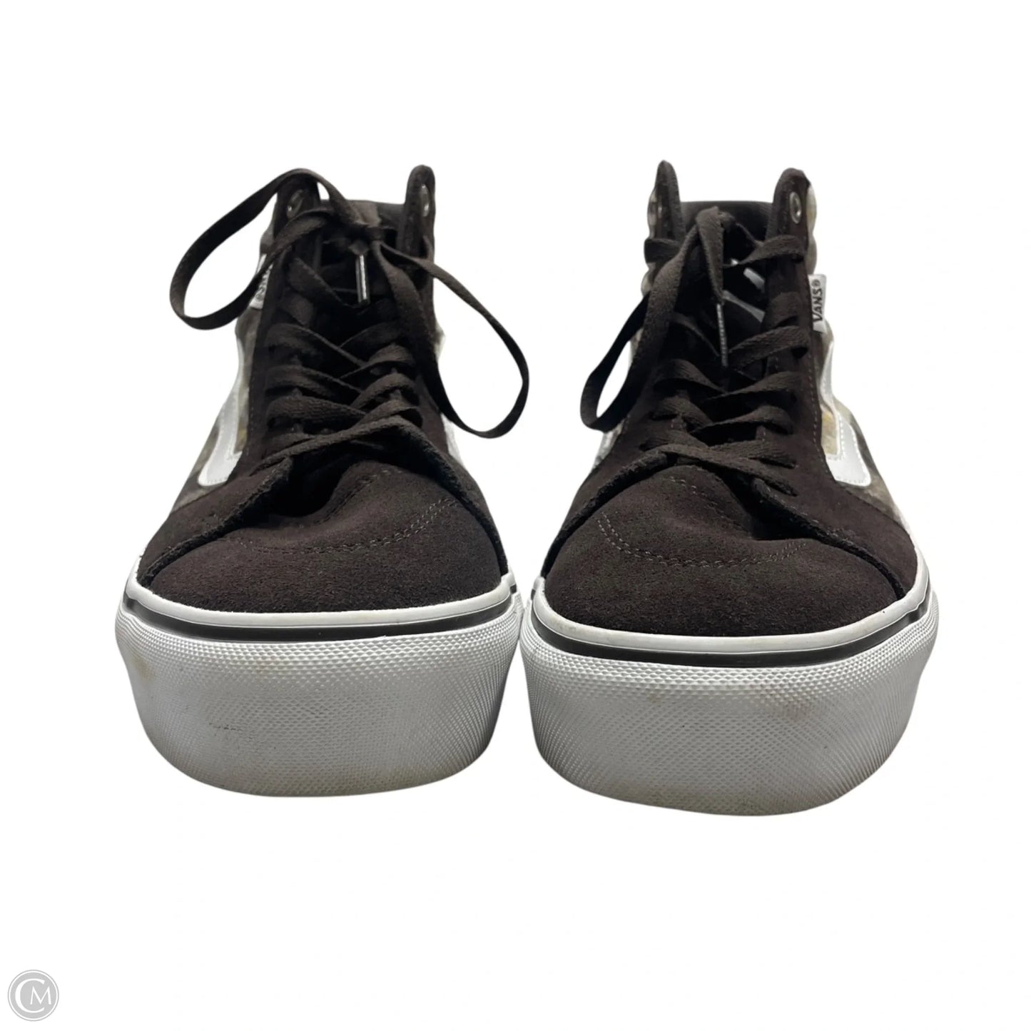 Shoes Flats By Vans In Brown & Cream, Size: 9