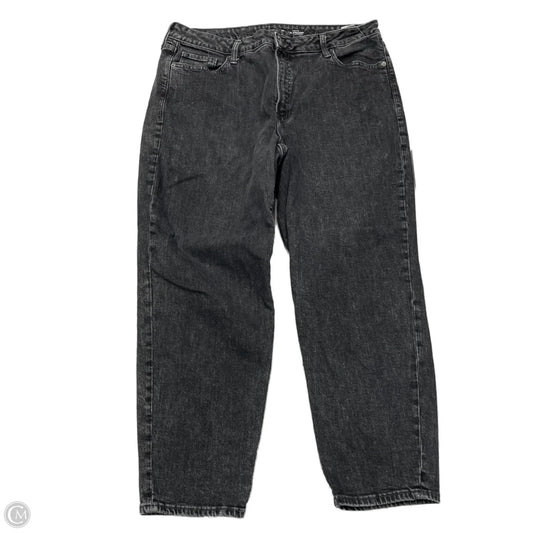 Jeans Straight By Old Navy In Black Denim, Size: 20