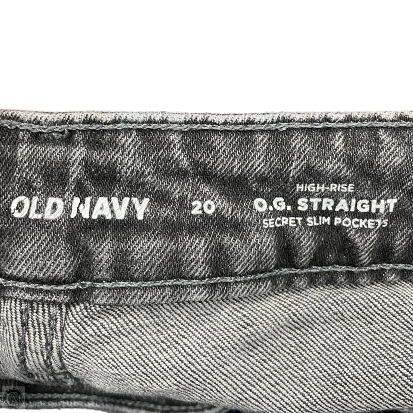 Jeans Straight By Old Navy In Black Denim, Size: 20