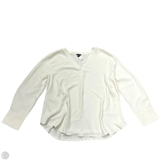 Blouse Long Sleeve By Ann Taylor In Ivory, Size: Xxl