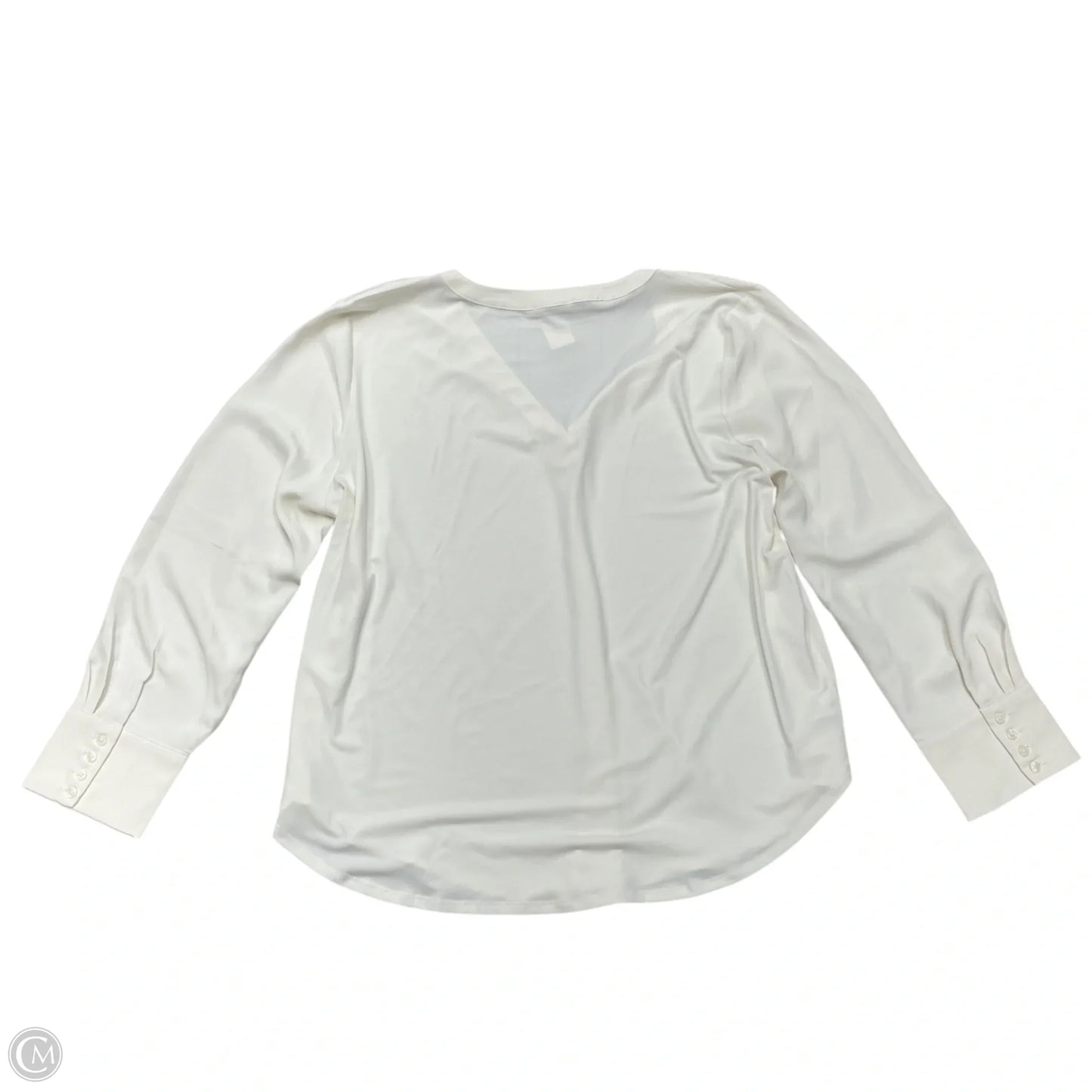 Blouse Long Sleeve By Ann Taylor In Ivory, Size: Xxl