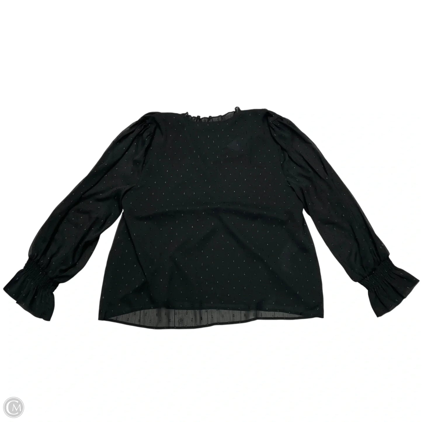 Top Long Sleeve By Inc In Black, Size: Xxl