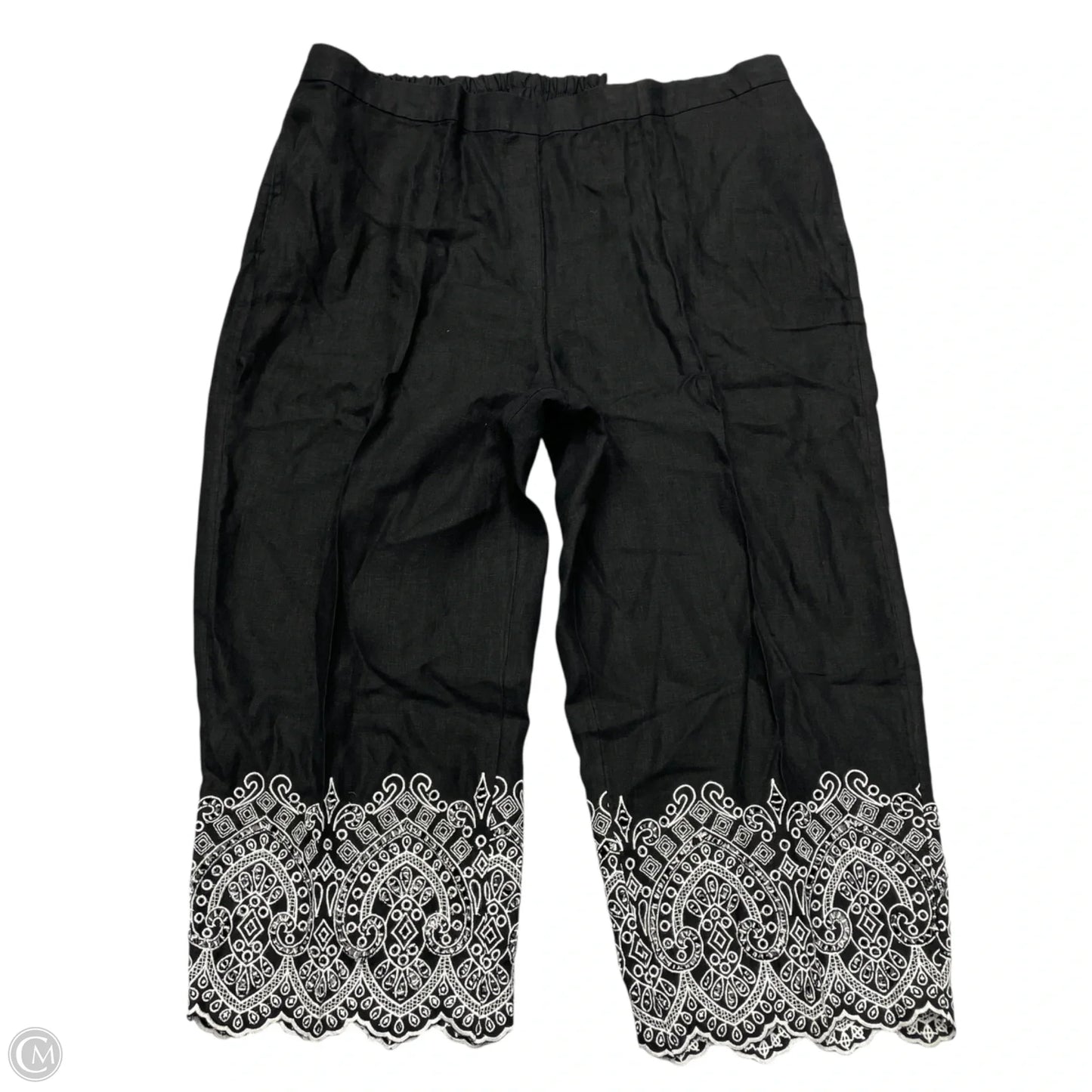 Pants Cropped By Chicos In Black & White, Size: Xxl