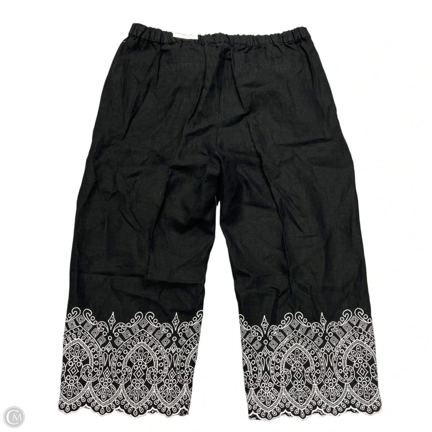 Pants Cropped By Chicos In Black & White, Size: Xxl