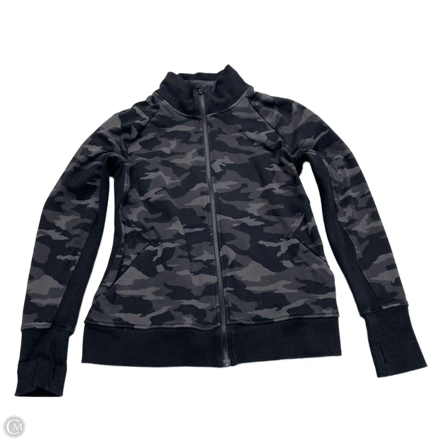 Athletic Jacket By Athleta In Camouflage Print, Size: L