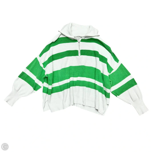 Sweater By Aerie In Green & White, Size: Xl