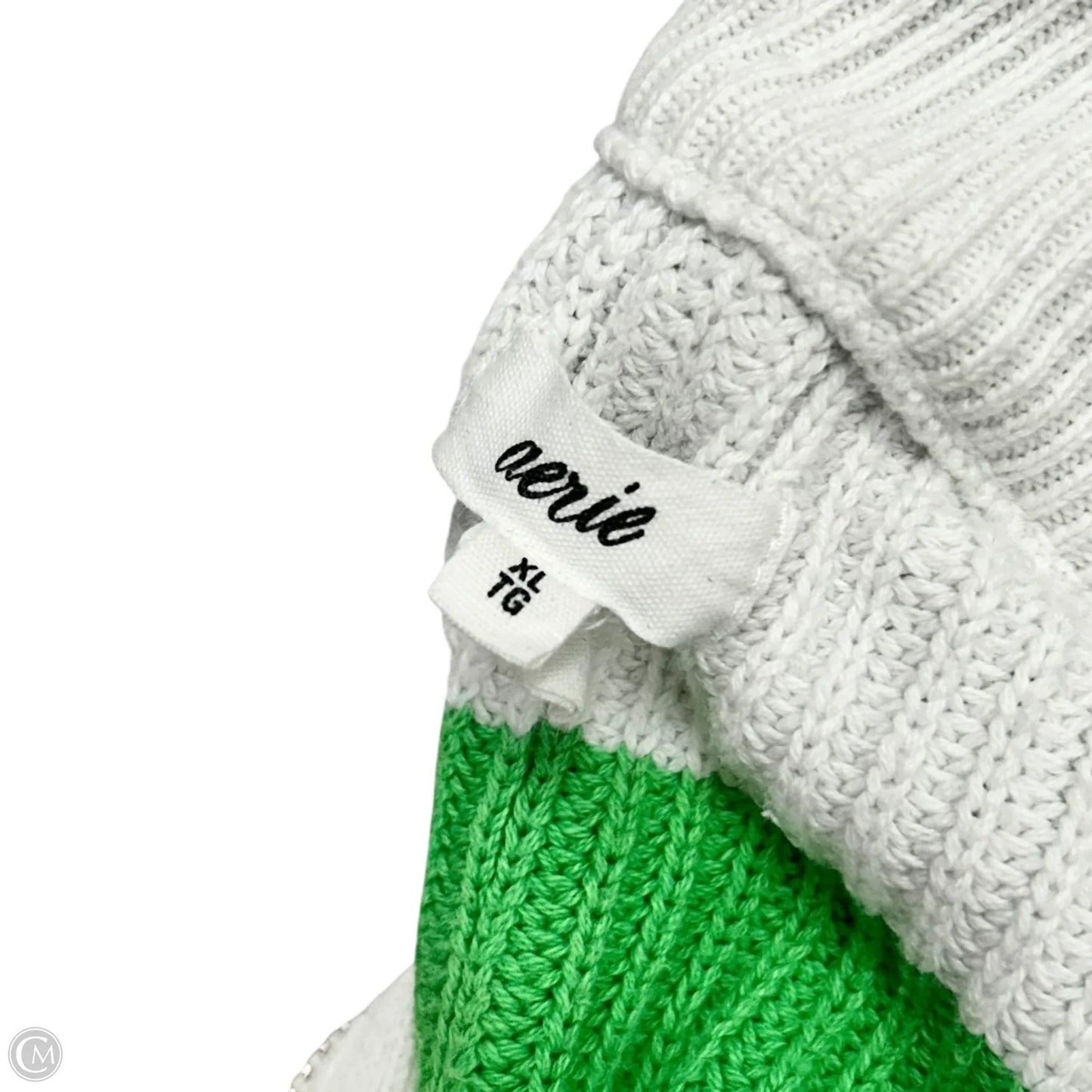 Sweater By Aerie In Green & White, Size: Xl