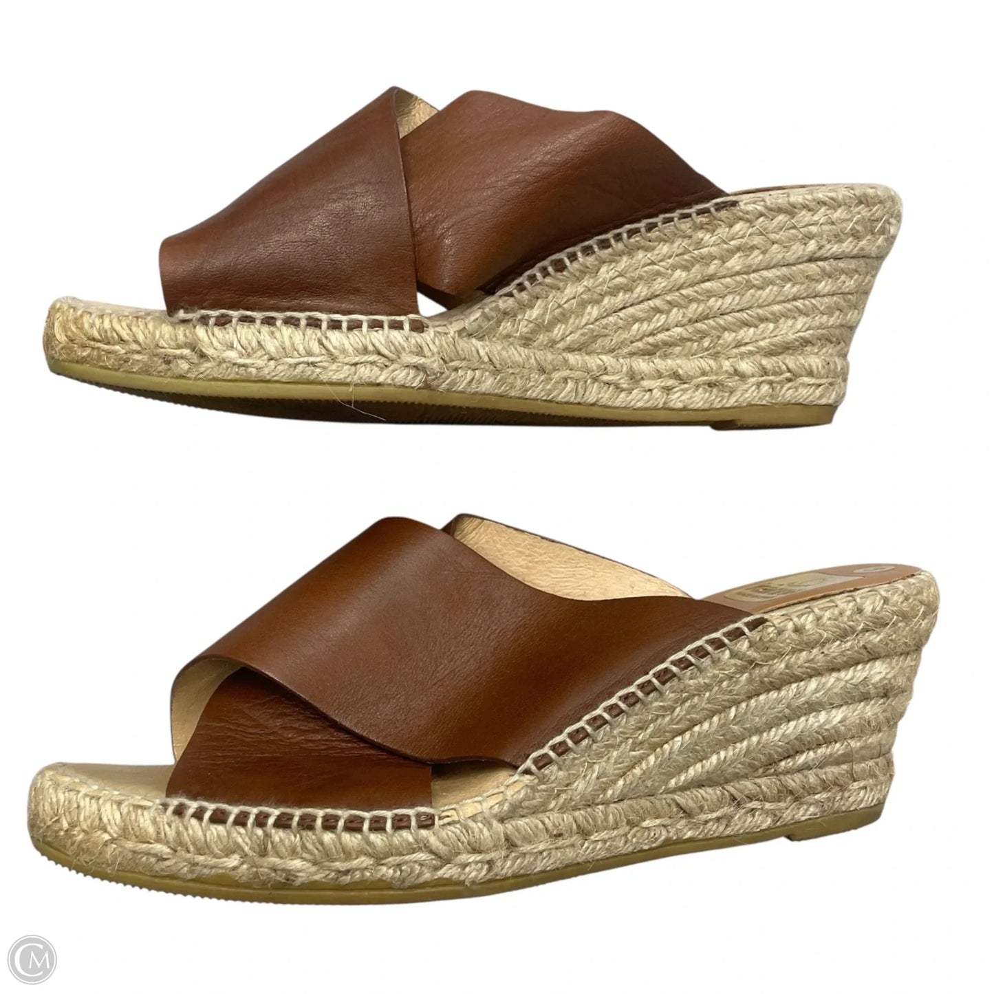 Sandals Heels Wedge By Cmc In Brown, Size: 8