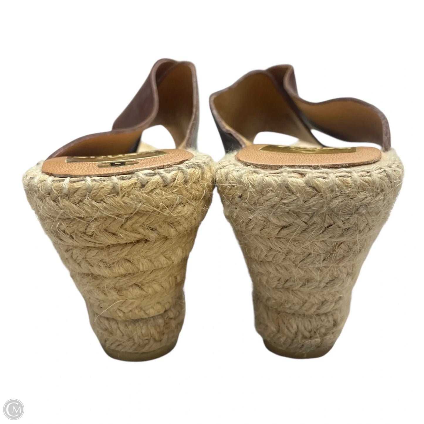Sandals Heels Wedge By Cmc In Brown, Size: 8
