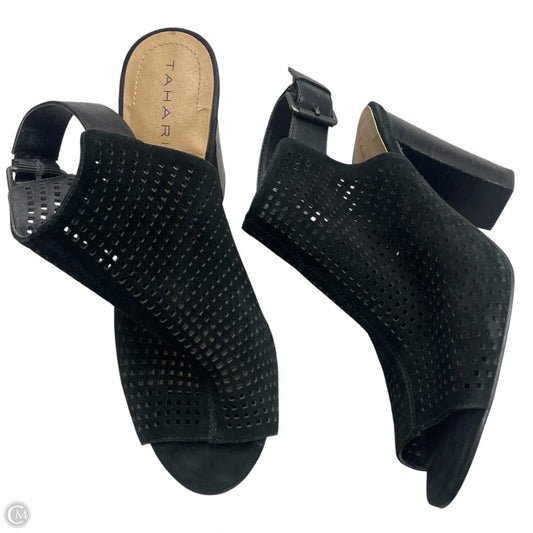 Sandals Heels Block By Tahari By Arthur Levine In Black, Size: 8