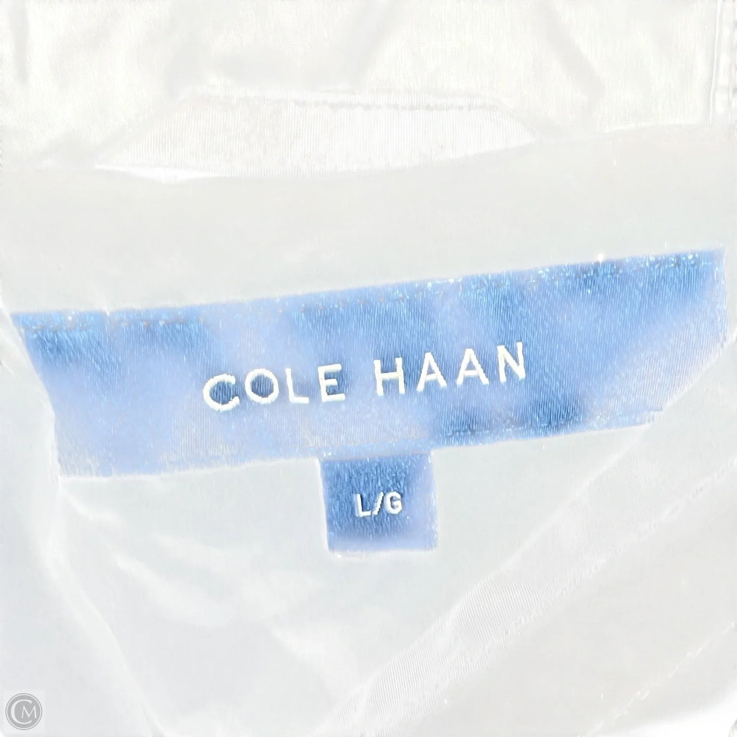 Jacket Windbreaker By Cole-haan In Black & Gold, Size: L
