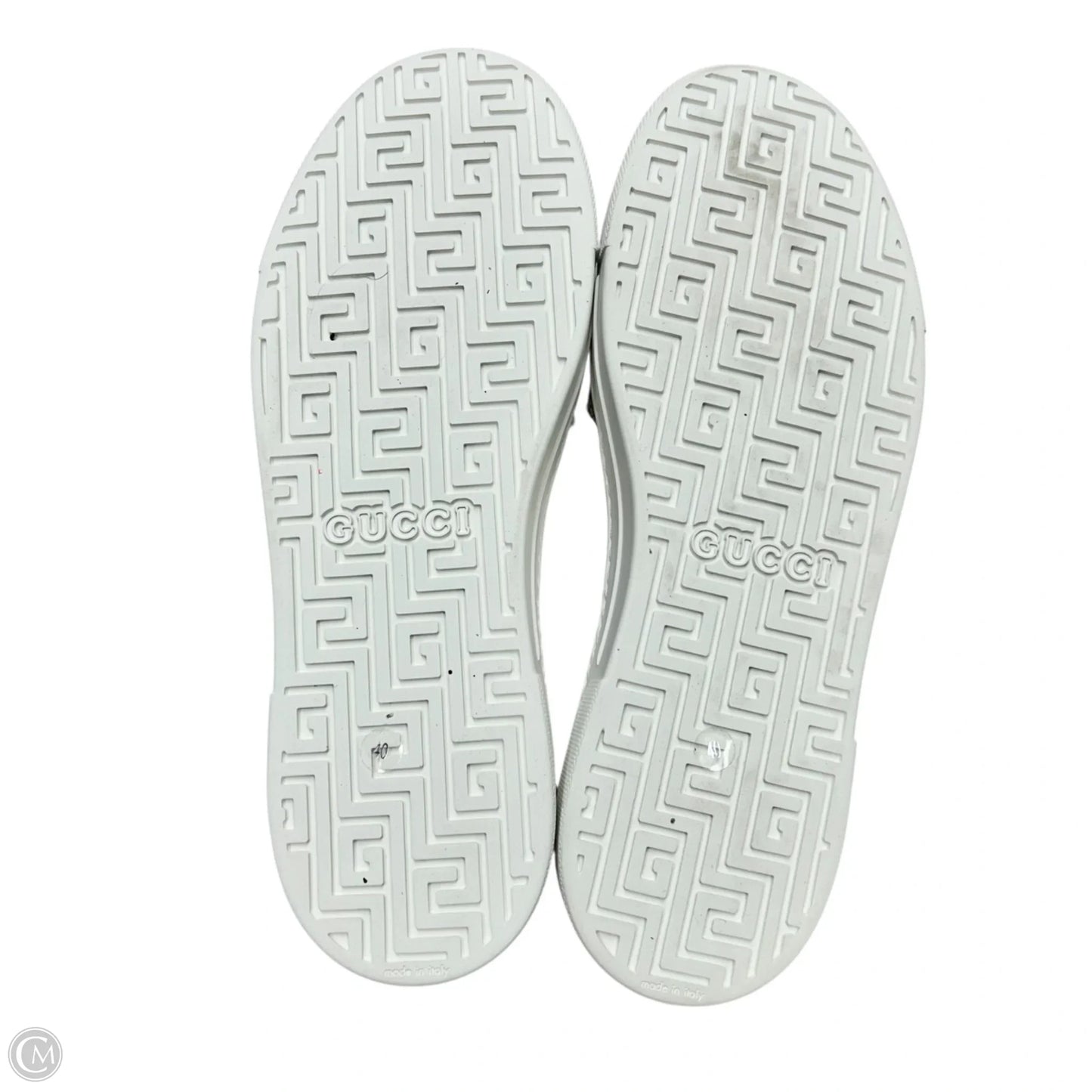 Shoes Luxury Designer By Gucci In Blue & Red & White, Size: 9.5