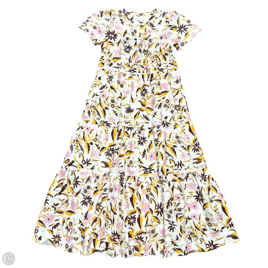 Dress Casual Maxi By Anthropologie In Cream & Pink, Size: S