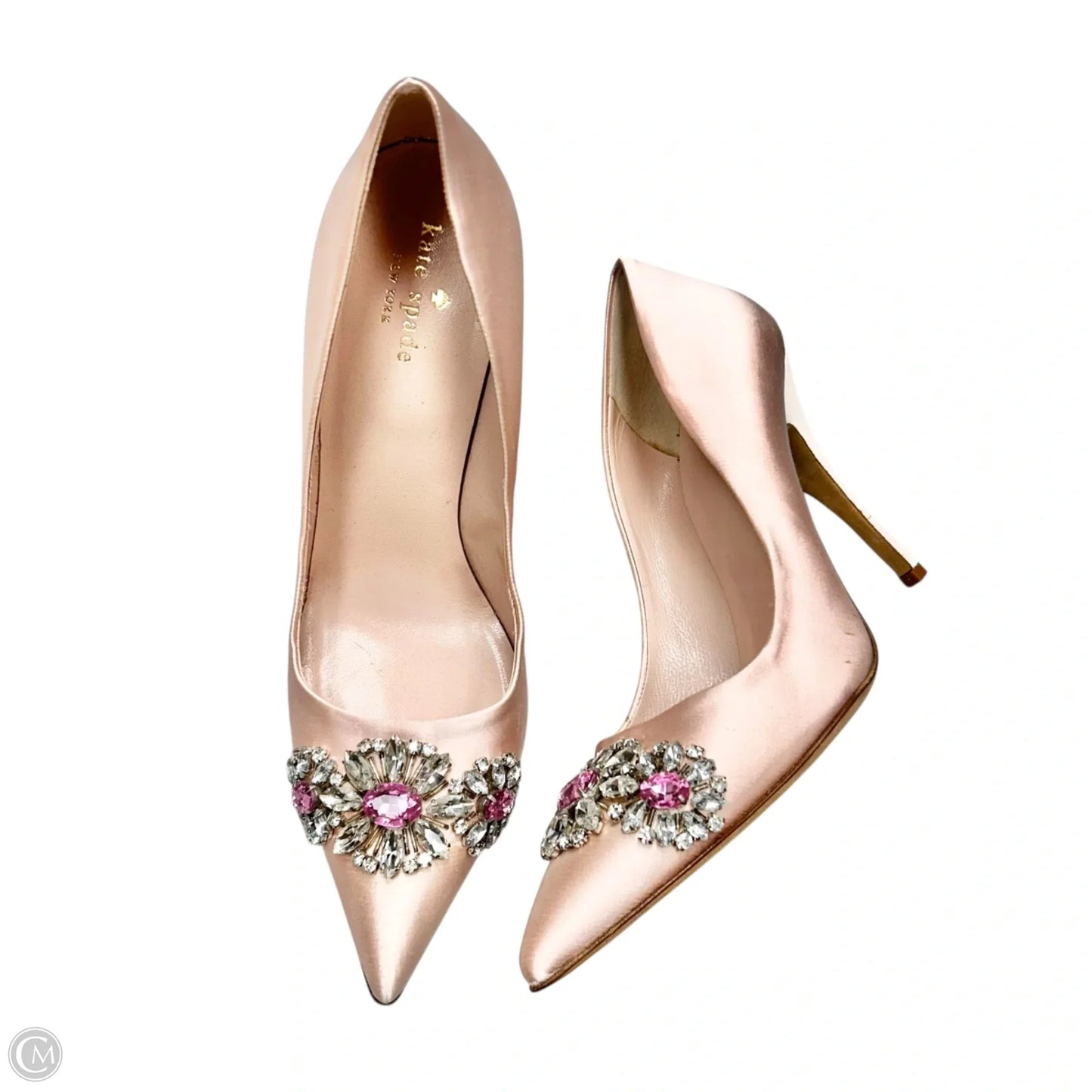 Shoes Designer By Kate Spade In Pink & Silver, Size: 9