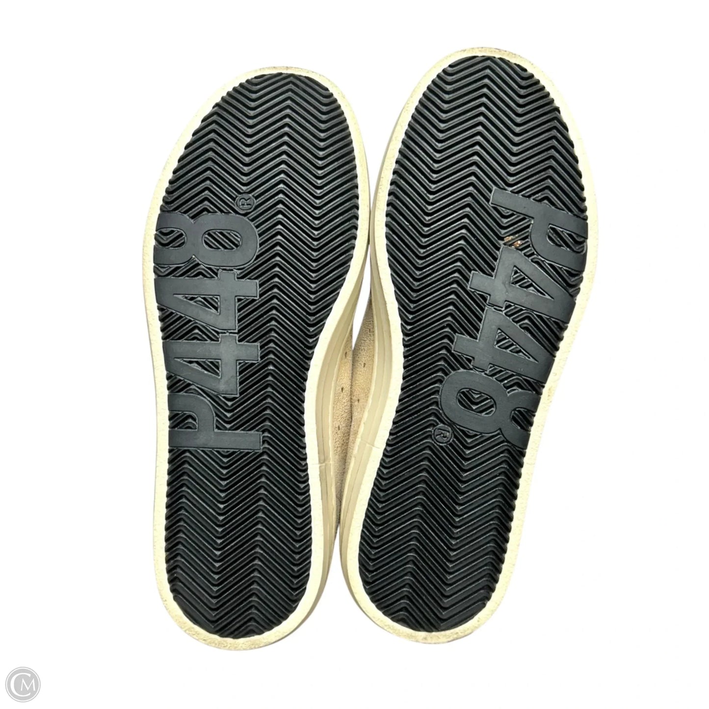 Shoes Sneakers By P448 In Gold & Grey, Size: 5.5