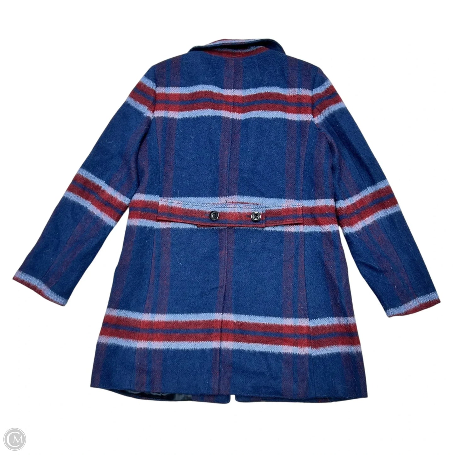 Coat Peacoat By Loft In Blue & Red, Size: L