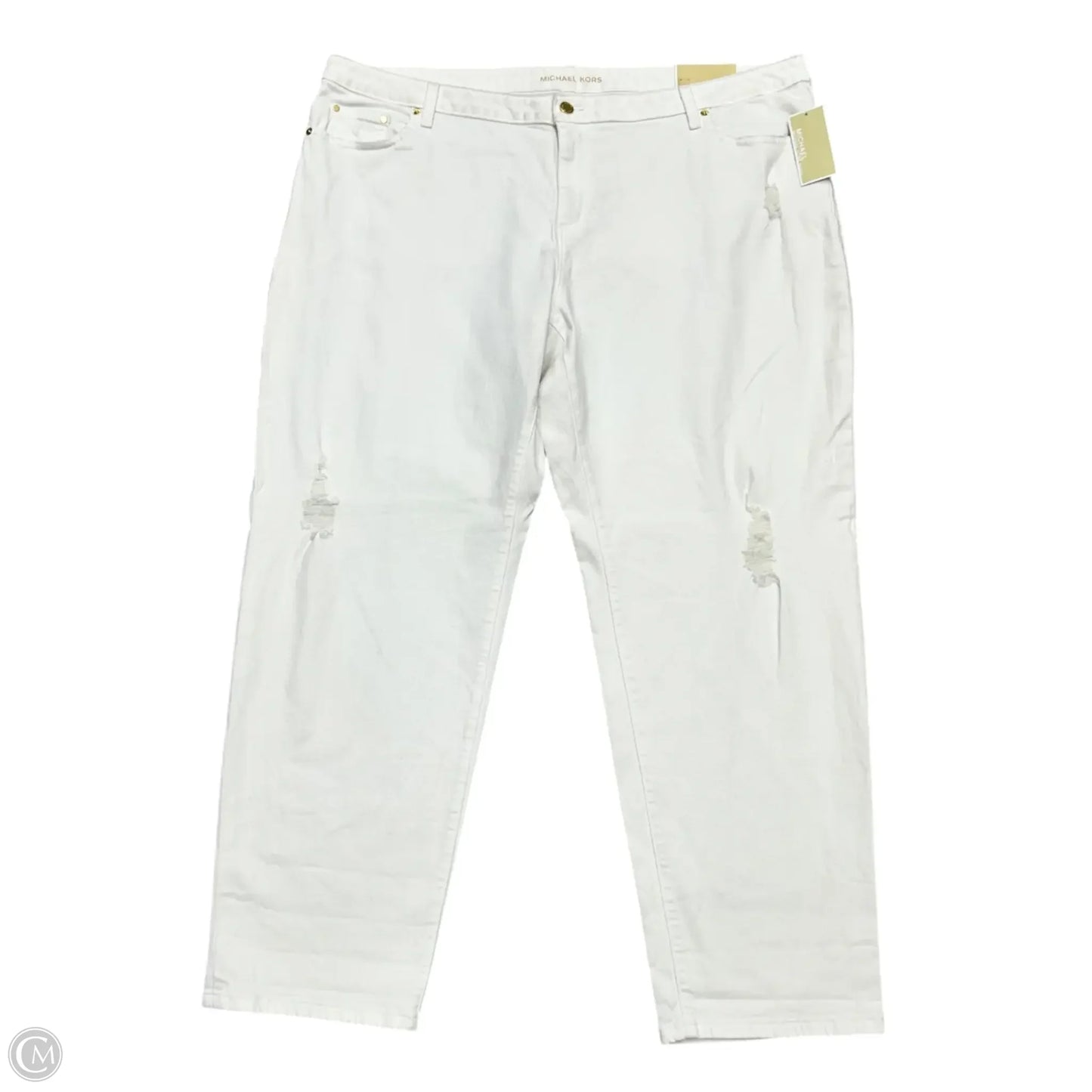 Jeans Designer By Michael Kors In White Denim, Size: 22