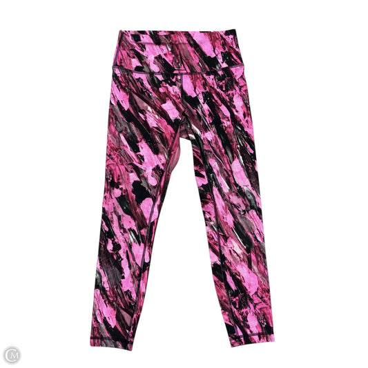 Athletic Leggings By Lululemon In Black & Pink, Size: M