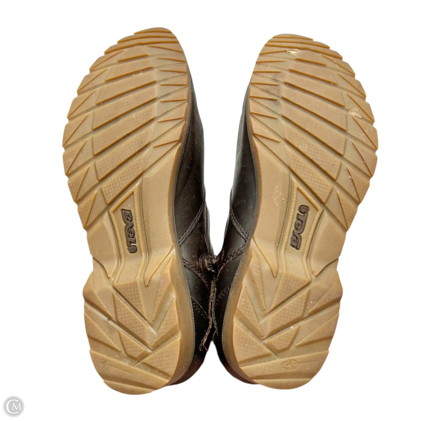 Boots Ankle Heels By Teva In Brown & Cream, Size: 8