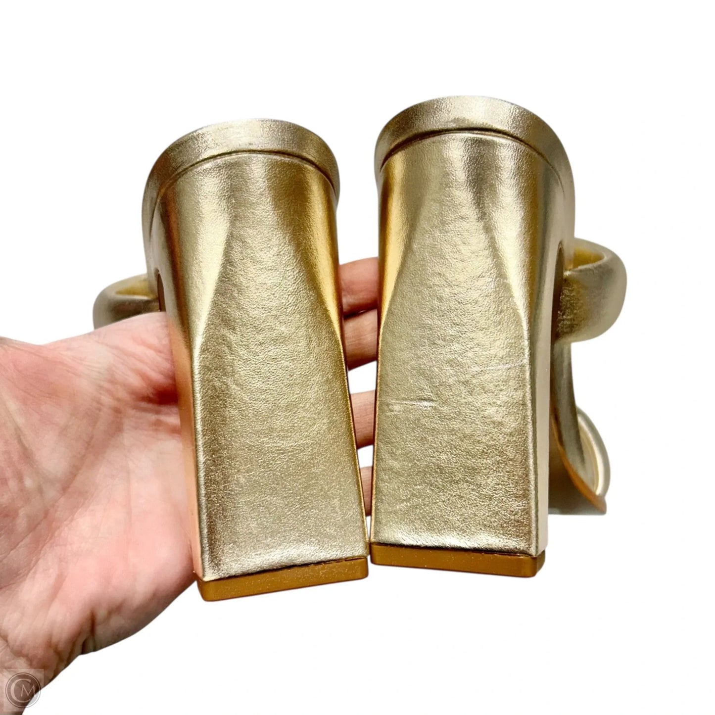 Shoes Heels Block By Schutz In Gold, Size: 8.5